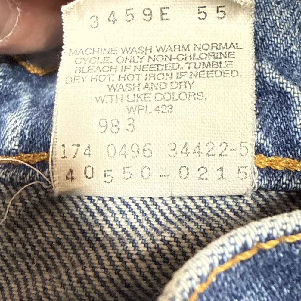 Vintage Levi's 550 Jeans Mens 36x32 (Fits 35X31) Distressed Stain Orange Tab 90s - Picture 5 of 15